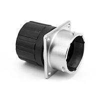 Amphenol SINE Systems RT001823PNHEC Connectors Receptacle, Square Flange, 23 Position, Male, Shell Size 18, Silicone Seal, with End Cap with Individual Wire Sealing