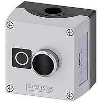 SIEMENS 3SU18510AE002AB1 Pushbutton ENC METAL, PUSHBUTTON, MOM, BLACK, 1NC
