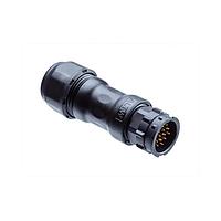 Amphenol LTW ACD-14BMMC-LL7SP0 Standard Circular Connector Ceres, Middle Size, Plastic, 5A, 14 pins, Male Connector, Male Contact, Straight, 2 Points Lock, Crimp, Field Installable, F6.0 - F8.0mm, IP67