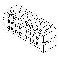 Molex 51089-2405 Receptacle Housing 24Ckt 2mm Mi II Crimp Hsg D/R
