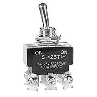 NKK Switches S425T Medium capacity standard size toggles DPDT ON-NONE-(ON) SCREW LUG