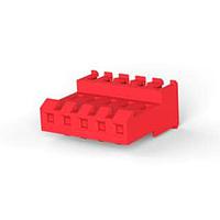 AMP Connectors - TE Connectivity 3-640601-5 Receptacle Housing FEED THRU WO TAB 5P L.R. red 22 AWG