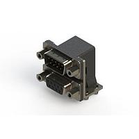EDAC 663-009-364-043 Dual Port D-Sub Connectors Right-angle Dual Port D-Sub Connector