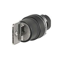 EAO 46-290J.1000.7PD Keylock Actuator, oe 22.3 mm, oe 29 mm, round, Black, Plastic, Maintained (a) - Maintained, IP65, IK06