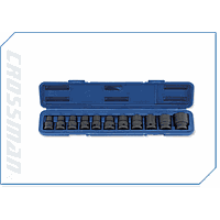 Crossman 74-001 11 Pcs. 1/2 inch Drive Impact Metric Socket Set ( 6 point, 10-27 mm)