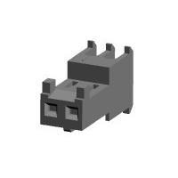 AMP Connectors - TE Connectivity 644540-2 Receptacle Assembly FEED THRU W/TAB 2P red tin 22 AWG