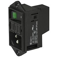 Schurter DD11.0123.1110 Inlets Red illumination QC 10A No Drawer