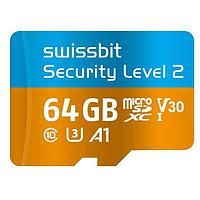 Swissbit SFSD064GN1PT1TB-I-7G-02P-SW8 Memory Cards Security Level 2 microSD PS-66u Upgrade Kit 64 GB 3D PSLC Flash -40C to +85C