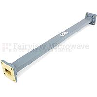 Fairview SMF62S-12 WR-62 Waveguide Section 12 Inch Length Straight Using UG-419/U Flange With a 12.4 GHz to 18 GHz Frequency Range in Commercial Grade