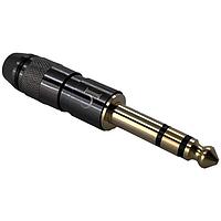 Io Audio Technologies IO-T3MBK Phone Connectors Connector, 1/4 Inch, Chrome and Gold, Straight, Stereo