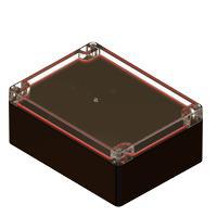 Serpac RB65P06C20B Watertight PLASTIC BOX WATERTIGHT ENCLOSURE CLEAR/BLACK (6.30 x 4.72 x 2.61 in)