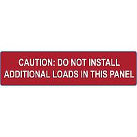 HellermannTyton 596-00739 Solar Label Solar Label, CAUTION DO NOT INSTALL ADDITIONAL LOADS..., 5.0" x 1.25", VL, Red, 50/roll