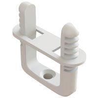 Essentra Components D-1.5 D-Clamp Clamp,Adj,Screw Mnt,Nat,Two Piece