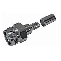 Amphenol Times Microwave Systems EZ-240-TM-PL-X RF Connectors / Coaxial Connectors TNC-male (plug) crimp connector, non-solder pin, no braid trim