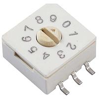 CTS Electronic Components 221AMA10R Rotary Switches 10 Pos. Gull Wing Flush Arrow Slotted