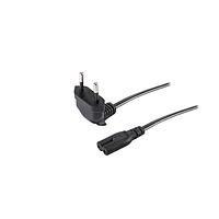 Same Sky (formerly CUI Devices) AC-R-C7-L-W EU AC Power Cord AC Cord Europe RA, C7 for C8 inlet, HO3VVH2-F 0.75MM/2, 3M, White