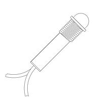 VCC 6091M7-12V Indicators YELLOW DIFFUSED 3/8" MOUNTING HOLE