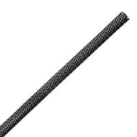 HellermannTyton 170-03041 Cable Protection Braided Sleeving, Expandable, 0.25" Dia, PET, Black, 1000 ft/bulk reel