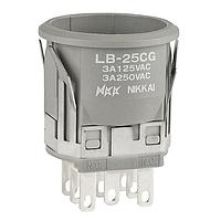 NKK Switches LB25CGW01/CUL Pushbutton Switches STD SIZE PUSHBUTTON SNAP-IN