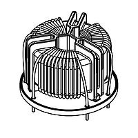 Schaffner RT8132-16-3M0 Current Compensated Choke 16A 3mH 3-Wire Horz PCB Mounting