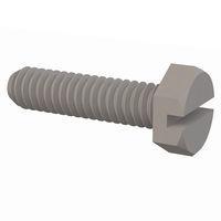Essentra Components 3225020100 Slotted Hex Slotted Hex Screw, 1/4-20 Thread, 1 Lg