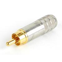 Switchcraft 3502AAU RCA Phono Connectors GOLD HD LONG PLUG