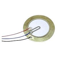 Same Sky (formerly CUI Devices) CPT-3529-L100 Piezoelectric buzzer, 35 mm round, 0.58 mm deep, P, 2.9 kHz, 30 V, 100mm wire leads, no driving circuit