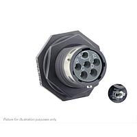 Eaton Souriau-Sunbank UTGX710D98SY32 Receptacles Jam nut receptacle & hold down clips,without backshell, with 6 female PCB contacts, IP68/69K in unmated conditions, keying Y