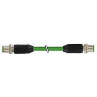 Murrelektronik 7000-51001-7901000 Sensor Cables / Actuator Cables M12 male 0 / M12 male 0 shielded X-cod. Gigabit, PUR 4x2xAWG26 shielded gn UL/CSA 10m