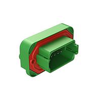 Amphenol SINE Systems AT15-12PC-BM03 Connectors Str Flng Mnt PCB Rcp 12POS Grn Tin Cont