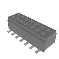Samtec CLM-107-02-L-D Sockets Low Profile Dual-Wipe Socket, 1.00mm Pitch