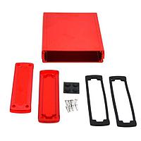 Bud Industries EXN-23361-RDP PCB Enclosure Extruded Aluminum Enclosure Red with Plastic Cover (1.6 X 5.8 X 6.7 In)