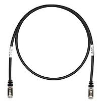 Panduit STP6X1MBL Cat 6a Copp PCord, Cat 6A Black S/FTP C