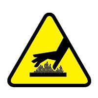 Panduit WL36Y Labels Warning Label Vinyl Hot Surface Symbol