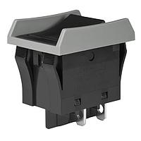 NKK Switches JWL21BAA-H Rocker Switches DPST TV8 RTD BLK CAP & BODY GRAY/BARRIER