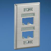 Panduit UICFP4S Wire Ducting & Raceways Faceplate, 4 Port, Classic, Ultimate ID,