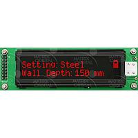 Matrix Orbital LK202-25-R-V LCD Character Display Modules 20x2 Red Txt Blk B/G Ext. Volt 25 key