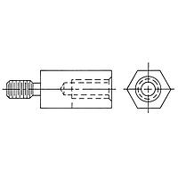 RAF Electronic Hardware 4632-1032-S-12 Hex 3/8 Hex X 1.00 Length Hex Male-Female Standoff