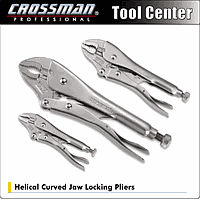 Crossman 94-150 Helical Curred Jaw Locking Pliers (hooked, CRW10, 10 inch/ 250mm)