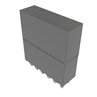 Samtec ESW-106-33-S-D Stackthrough .100" Elevated Socket Strip