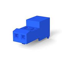 AMP Connectors - TE Connectivity 3-641536-2 Receptacle Assembly 2P ASSY 26AWG WHITE W/BLUE STRIPE
