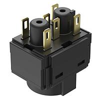 EAO 61-8750.37 Switch Contact Blocks / Switch Kits Switching element, Slow-make switching element, 50 V AC/DC a. 0,3 A, Gold, 2 NC, Plug-in terminal, 2.8 x 0.5 mm