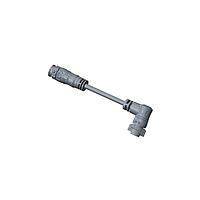 Amphenol LTW AB-BB02HL-BBBR-QD003 Sensor Cables / Actuator Cables X-Lok, Standard Size, Plastic, 10A, 02 pins, Male Connector, Female Contact, Right Angle-to-Straight, Push Lock, Overmolded Double Ended, Length 3000mm, IP68