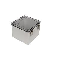 Bud Industries PTH-22510-C Electrical Enclosures PC+10% Fiberglass Box, Self-Locking Latch and Clear Cover (7.9 X 7.9 X 6.3 In)