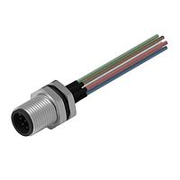 Wurth Elektronik 643452100308 Plugs WRCIRC M12 Screw Coding A Panel + Wires Panel + Wires Metal with Front Panel Nut M12 Male connector, polarity 8