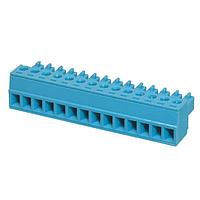 Same Sky (formerly CUI Devices) TBP02P1-381-14BE Plugs Terminal block, pluggable, 3.81, plug, 14 pole, slotted screw, blue