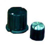 APEM 410041B18 Cylindrical Knob with Skirt Blk Phen 1/8" shft Line Indicatr Ribbd