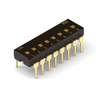 Wurth Elektronik 418127160908 DIP Switches WS-DITV Dip Sw 8 Pin Horiz Box Typ Black