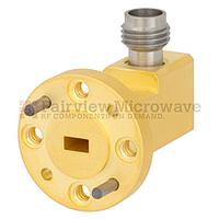 Fairview SMW15AC001-VF WR-15 to 1.85mm Female Waveguide to Coax Adapter UG-385/U Round Cover Flange With 50 GHz to 65 GHz Frequency Range For V Band