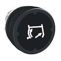 SCHNEIDER ZB4BC28012RA Sealed 22MM HARSH PB, BLACK W/ MARKING,ROTATE 90